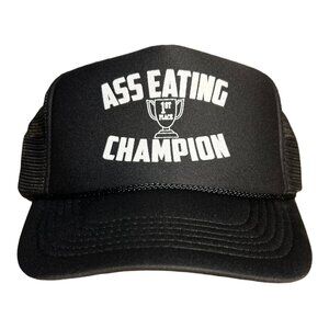 ASS EATING CHAMPION Funny trucker hat adult size snapback college party cap